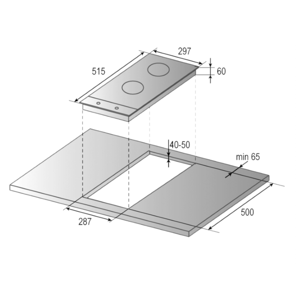 Rainford RBH-5302 inox электрическая варочная поверхность Домино
