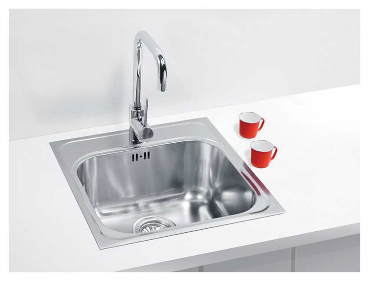 Alveus BASIC 140 NAT-90 465 X 465 1X with tap hole кухонная мойка