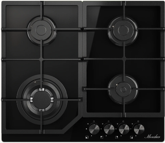 Monsher MGG 63 Noir газовая варочная панель