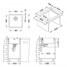Alveus QUADRIX MONARCH 30 ANTHRACITE 450X450X200 кухонная мойка