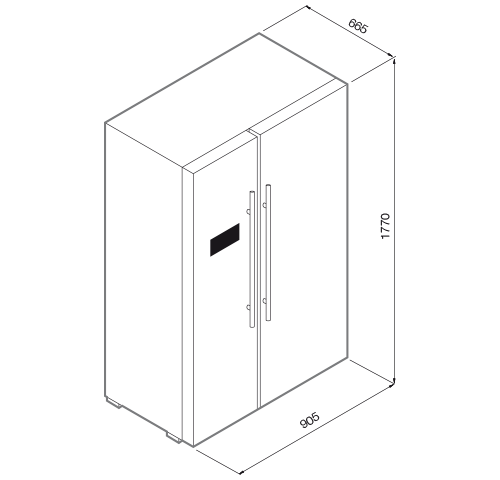 Graude SBS 180.0 E отдельностоящий холодильник