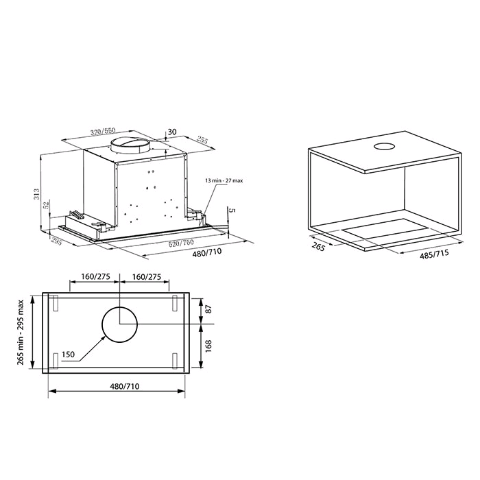 Krona steel SELINA 600 GLASS white S вытяжка кухонная