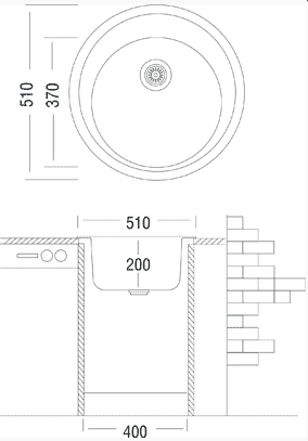 TopZero Eva 510-40 Galaxy мойка искуственный гранит