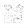 Alveus FORM 30 NAT-90 FI 510X185 1X кухонная мойка
