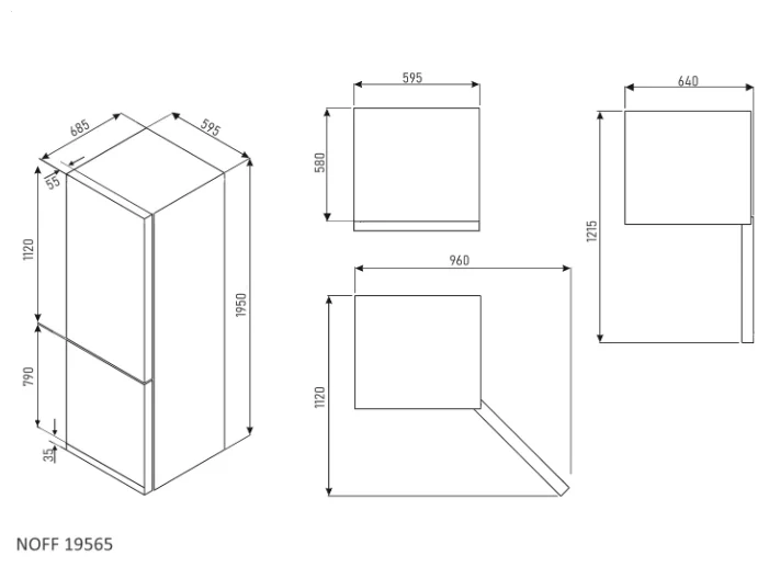Kuppersberg NOFF 19565 W отдельностоящий холодильник с морозильником