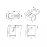 Alveus FORM 40 LEI-90 832X437 1X кухонная мойка