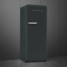 Smeg FAB28RDBLV5 отдельностоящий однодверный холодильник черный вельвет