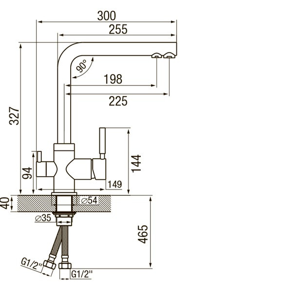 TopZero Alphons Cosmos-10/BR смеситель гранит