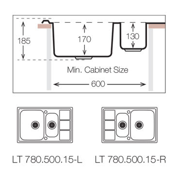 TopZero LTL780.500.15GT8K мойка врезная