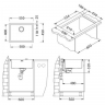 Alveus QUADRIX MONARCH 50 ANTHRACITE 550X450X200 кухонная мойка