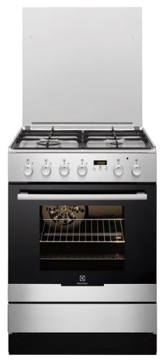 Electrolux EKK96450CX комбинированная плита с газовой варочной панелью 60 см