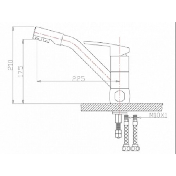 Zorg  ZR 400 KF-12 ЧЕРНЫЙМЕТАЛ смеситель под фильтр