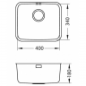 Alveus LUNO 20 SAT 90 FI 340X400 кухонная мойка