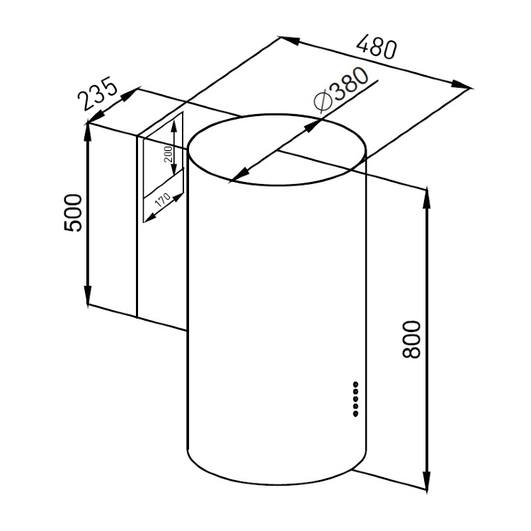 Maunfeld LEE SIDE (C) 39 WHITE вытяжка