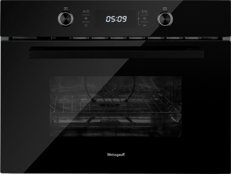 Weissgauff OE 449 PDB Black Edition компактный электрический духовой шкаф с свч