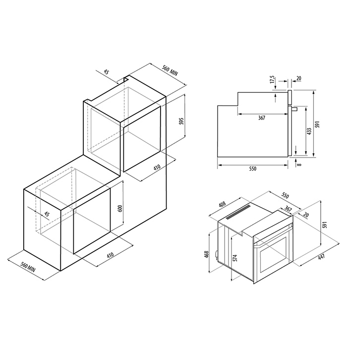 Fornelli FEA 45 BREVE WH электрический духовой шкаф