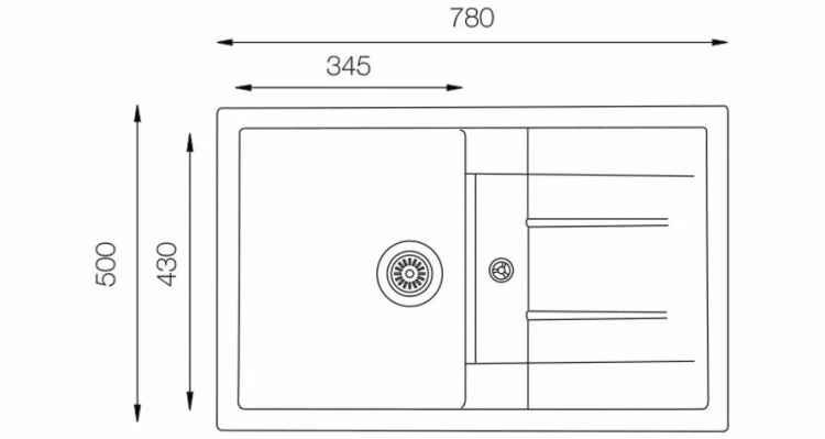 TopZero Susanna 780.500-93 Chocolate мойка гранит