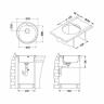 Alveus FORM MONARCH 30 ANTHRACITE-90 FI 510 1X кухонная мойка