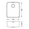 Alveus LUNO 40 SAT 90 FI 480X400 кухонная мойка