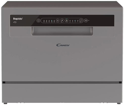 Candy CP 6F51LS-08 серебристая компактная посудомоечная машина