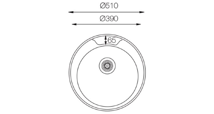 TopZero FAL510.GT8K мойка врезная круглая