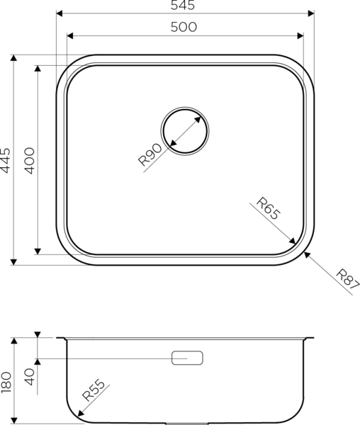 Omoikiri Omi 54-U/IF-IN нерж.сталь/нержавеющая сталь мойка