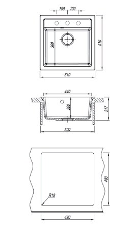 Florentina Липси-510 песочный мойка