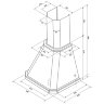 Krona steel NEYA 600 structural ivory PB вытяжка