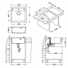 Alveus FORMIC 20 GRANITAL+ PEBBLE-G02M 520x510x200 1x кухонная мойка