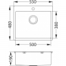 Alveus Quarto 10 BRS-90 550x480 кухонная мойка