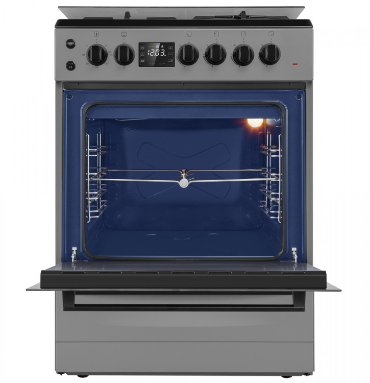 Maunfeld MGC60ECGR05 газовая плита с электрической духовкой