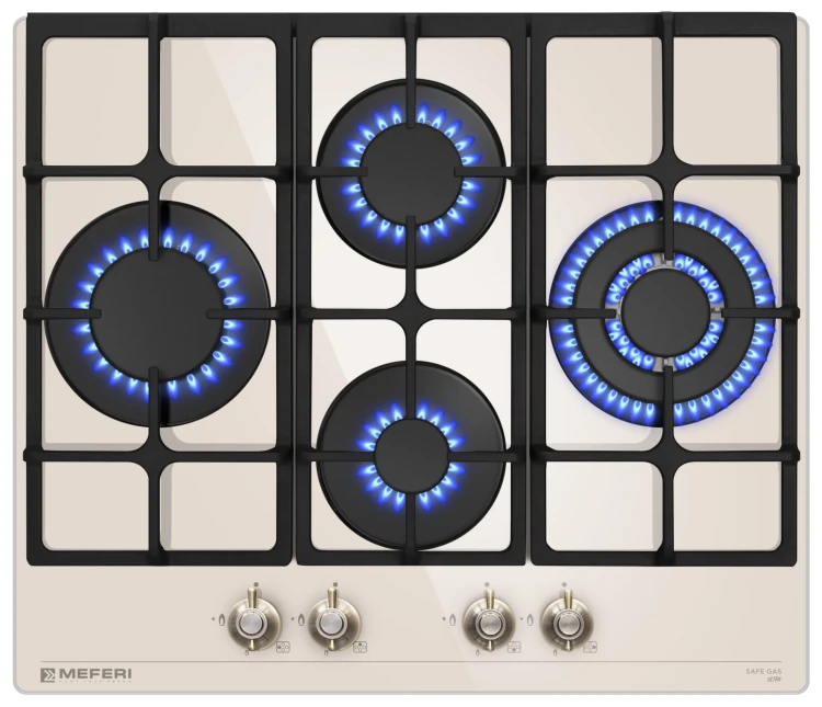 Meferi MGH604BG GLASS RETRO газовая варочная панель
