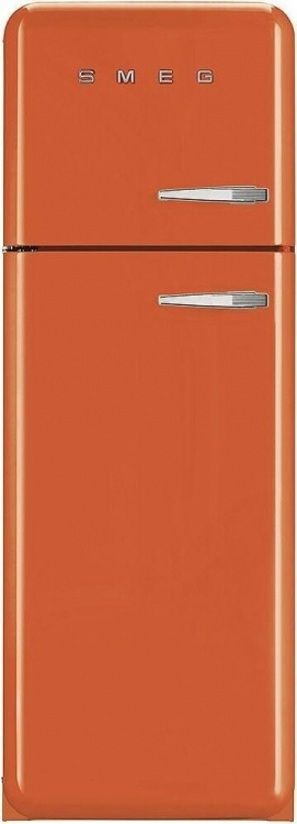 Smeg FAB30LOR5 отдельностоящий двухдверный холодильник стиль 50-х годов 60 см оранжевый