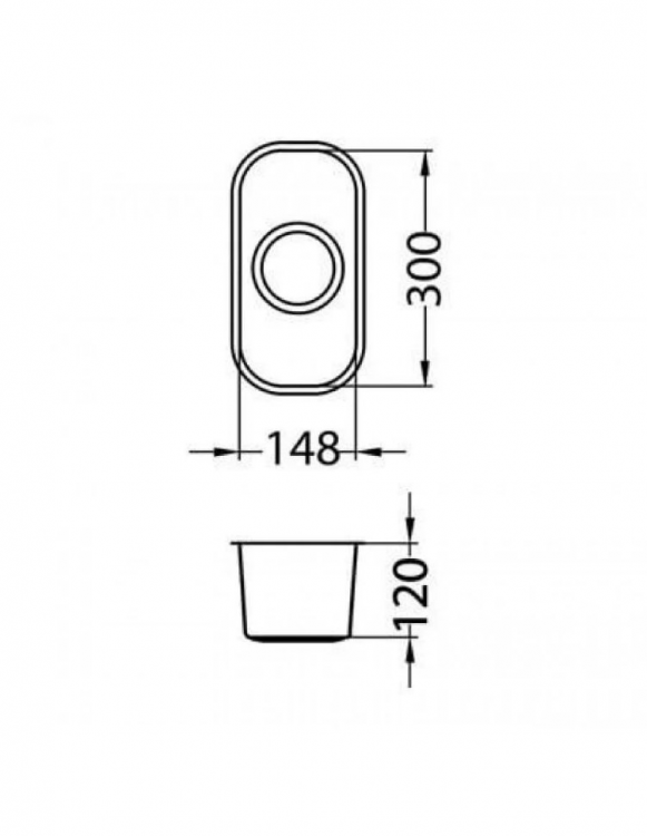 Alveus VARIANT MONARCH 110 ANTHRACITE-P 148X300X120 кухонная мойка
