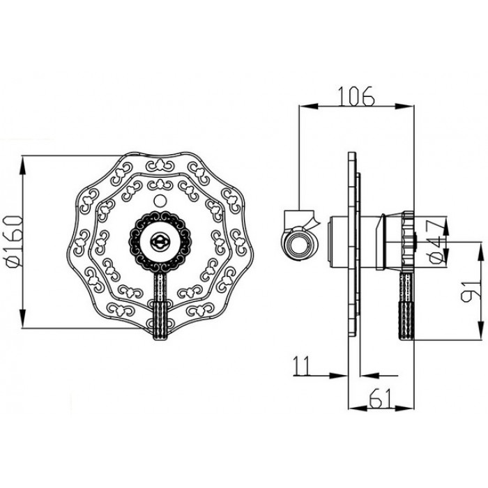 Zorg A 105DK-BR смеситель встраиваемый