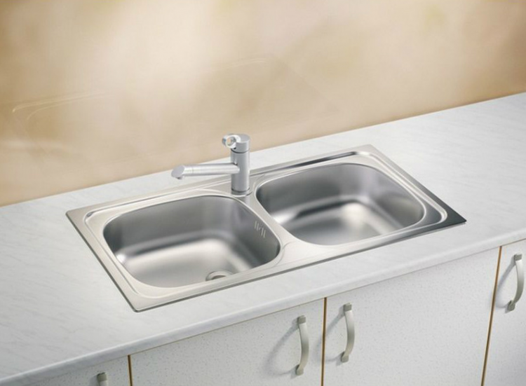 Alveus BASIC 70 NAT-90 860X435 2X1071240 кухонная мойка
