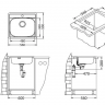 Alveus MORE 10 FS NAT-90 560X500 1X кухонная мойка