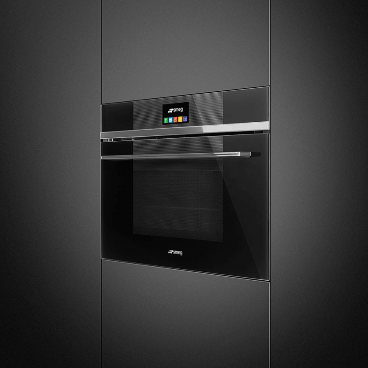 Smeg SF4104WMCN компактный многофункциональный духовой шкаф комбинированный с микроволновой печью Sm