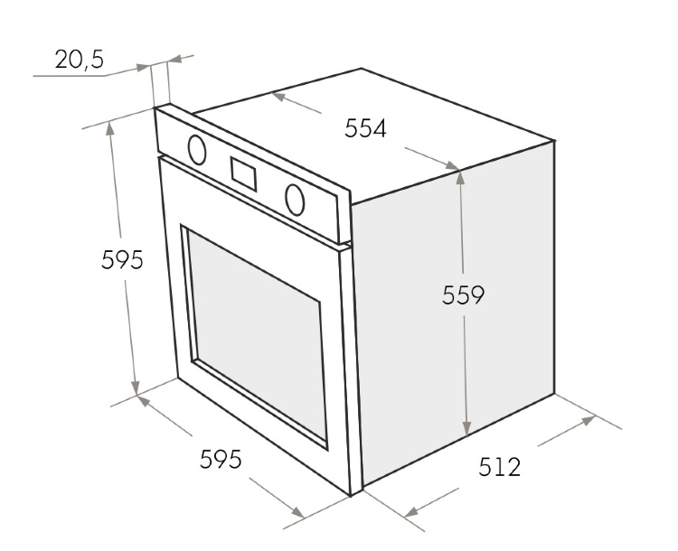 Maunfeld EOEH.5811BG электрический духовой шкаф