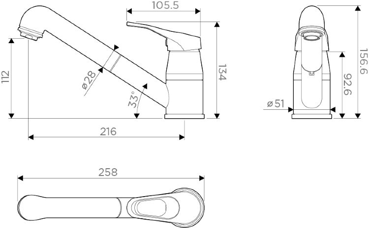 Omoikiri Tateyama-S-BL/латунь/гранит/черный смеситель