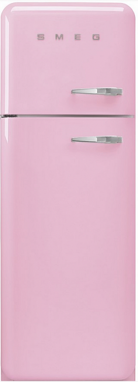 Smeg FAB30LPK5 отдельностоящий двухдверный холодильник стиль 50-х годов 60 см розовый