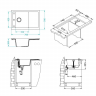 Alveus FORMIC 30 GRANITAL+ STEEL-G04M 760X500 1X кухонная мойка