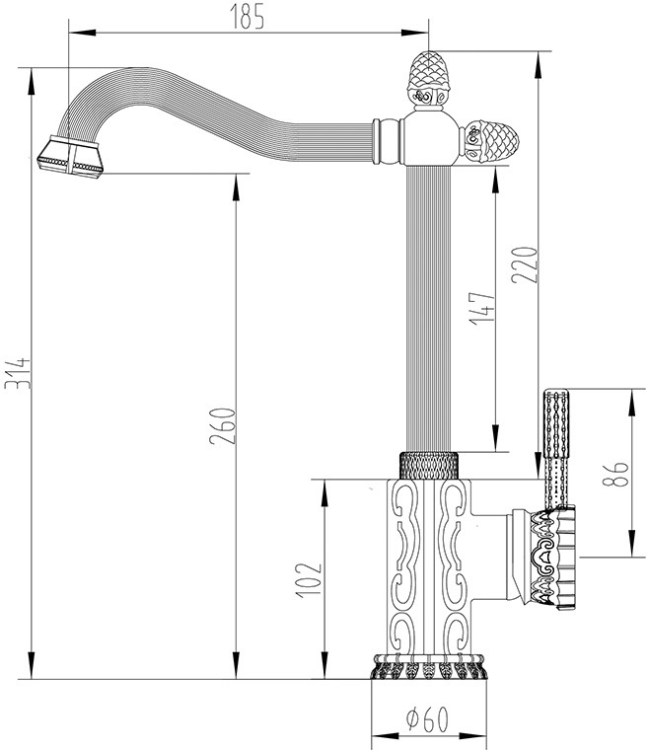 Zorg A 124K-BR смеситель