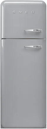 Smeg FAB30LSV5 отдельностоящий двухдверный холодильник стиль 50-х годов 60 см серебристый