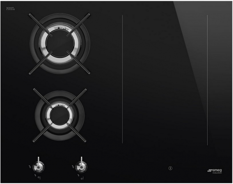 Smeg PM3643D комбинированная варочная панель газ + индукция