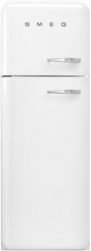 Smeg FAB30LWH5 отдельностоящий двухдверный холодильник стиль 50-х годов 60 см белый