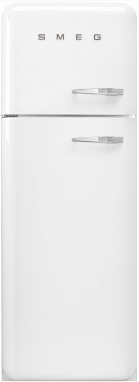 Smeg FAB30LWH5 отдельностоящий двухдверный холодильник стиль 50-х годов 60 см белый