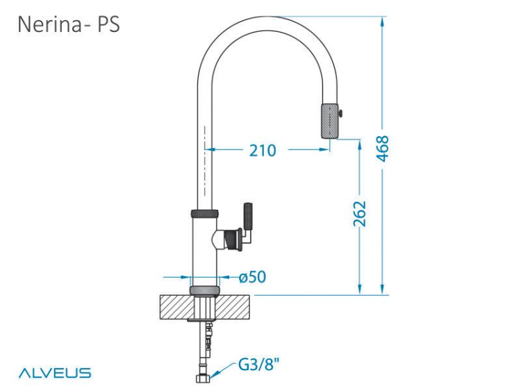 Alveus NERINA - PS CHR-BR смеситель