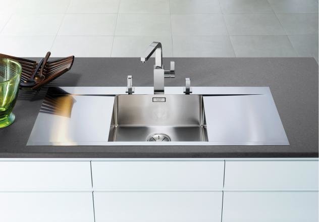 Blanco FLOW 5S-IF нерж. сталь зеркальная полировка с клапаном-автоматом 521637 мойка