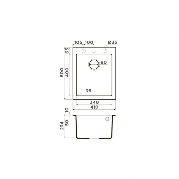 Omoikiri Bosen 41-BE 4993142 мойка